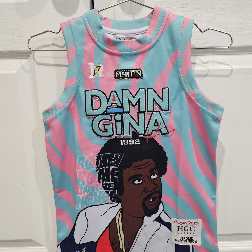 Damn Gina Kids Graphic Tank Top - Pink & Aqua